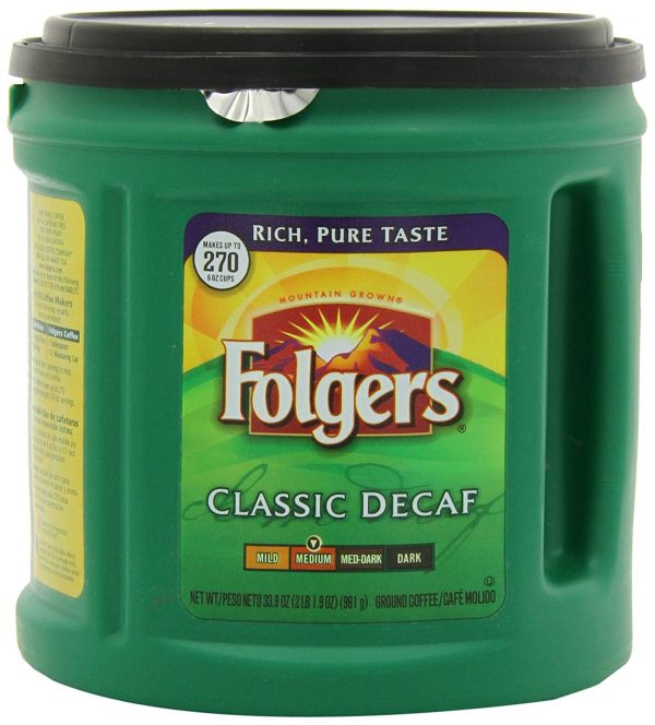 Folgers Classic Decaf Medium Roast - Rinde 270 tazas - 961g